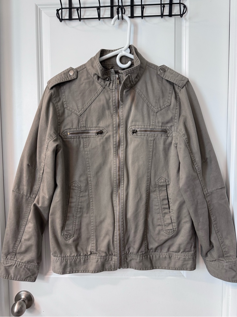 EXCHANGE Men's Military-Style Zip Jacket - Taupe